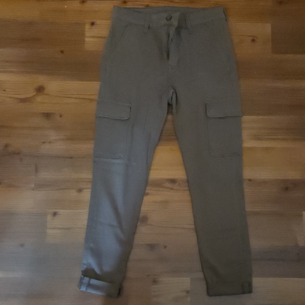 cargo style jeans, sage green